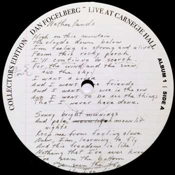 3LP Dan Fogelberg: Live At Carnegie Hall 577722