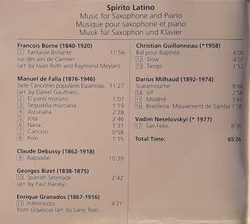 CD Daniel Gauthier: Spirito Latino (Music For Saxophone And Piano) 649573