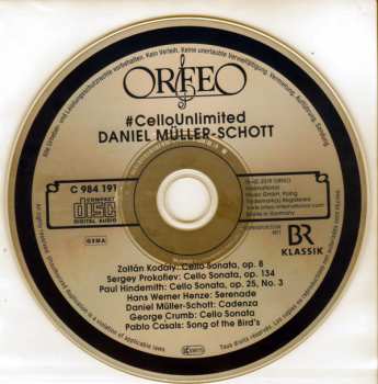 CD Daniel Müller-Schott: #CelloUnlimited 269339