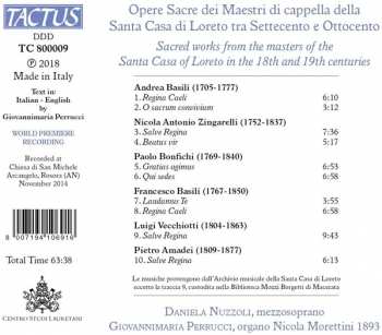 CD Daniela Nuzzoli: Opere Sacre Dei Maestri di Cappella Della Santa Casa di Loreto Tra Settecento E Ottocento = Sacred Works From The Masters Of The Santa Casa Of Loreto In The 18th And 19th Centuries  228146