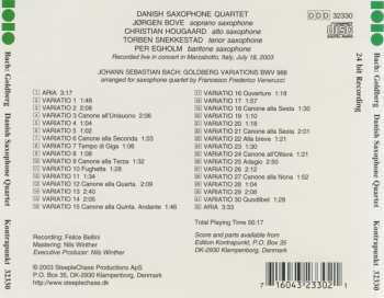 CD Danish Saxophone Quartet: Bach: Goldberg Variations 299644