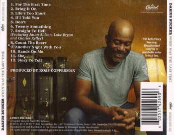 CD Darius Rucker: When Was The Last Time 593450