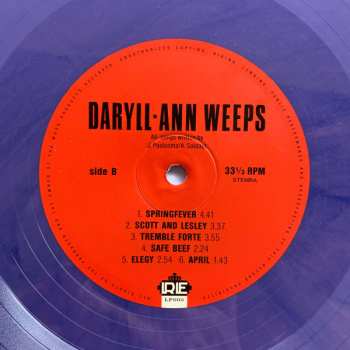 2LP Daryll-Ann: Daryll-Ann Weeps CLR 636542