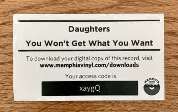 2LP Daughters: You Won't Get What You Want CLR 400716