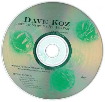 CD Dave Koz: December Makes Me Feel This Way - A Holiday Album 616354