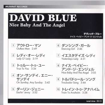 CD David Blue: Nice Baby And The Angel LTD 387319