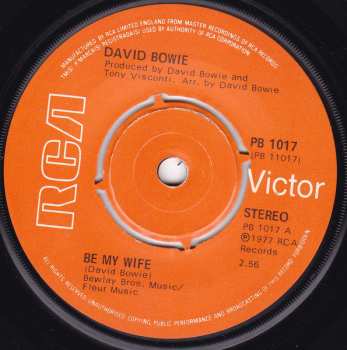 Album David Bowie: Be My Wife