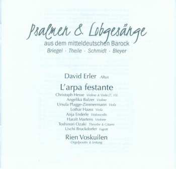 CD David Erler: Psalmen & Lobgesänge - Aus Dem Mitteldeutschen Barock 112253