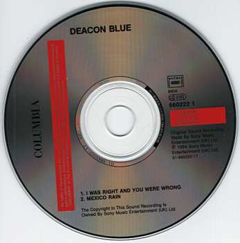 CD Deacon Blue: I Was Right And You Were Wrong 652339