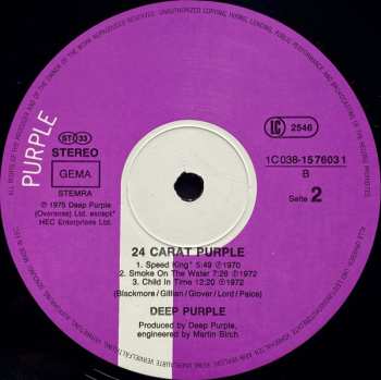 LP Deep Purple: 24 Carat Purple 633127