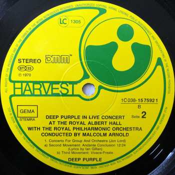 LP Deep Purple: Concerto For Group And Orchestra 650520