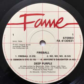 LP Deep Purple: Fireball 629458