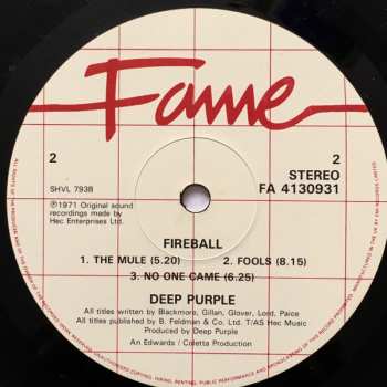 LP Deep Purple: Fireball 629458