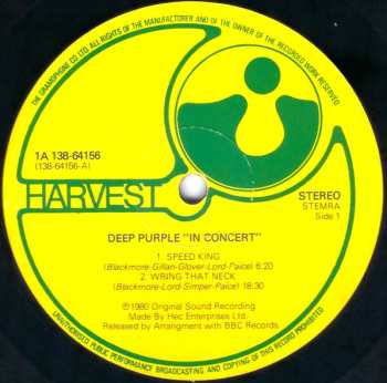 2LP Deep Purple: In Concert 656265