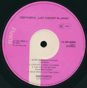 LP Deep Purple: Last Concert In Japan 656269