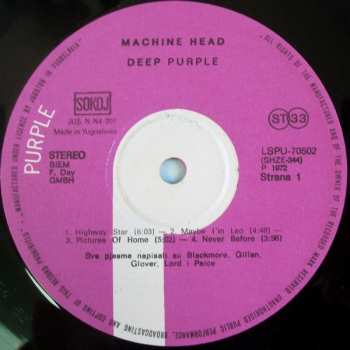 LP Deep Purple: Machine Head 616056