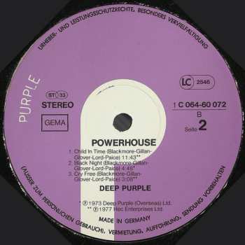 LP Deep Purple: Powerhouse 603262