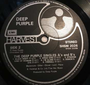 LP Deep Purple:  The Deep Purple Singles A's & B's 669752