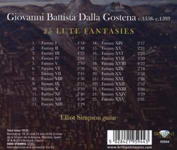 CD Giovanni Battista Della Gostena: 25 Lute Fantasies 554659