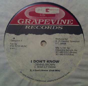 Album Dennis Brown: I Don't Know