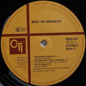 LP Eumir Deodato: Best Of Deodato 655966