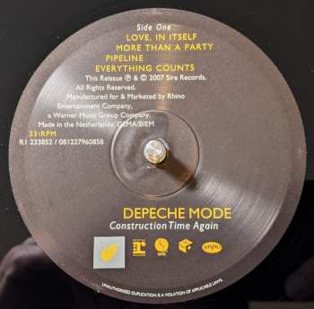 LP Depeche Mode: Construction Time Again 577361