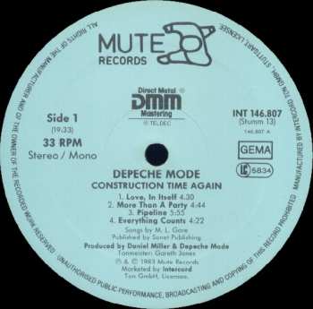 LP Depeche Mode: Construction Time Again 647310