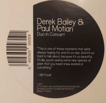 LP Derek Bailey: Duo In Concert 616615