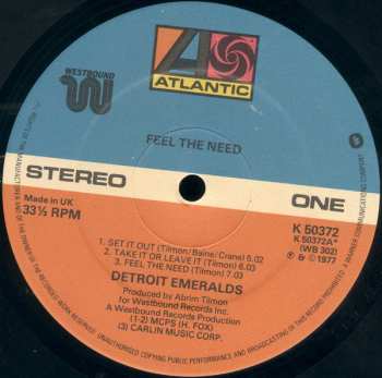 LP Detroit Emeralds: Feel The Need 607772