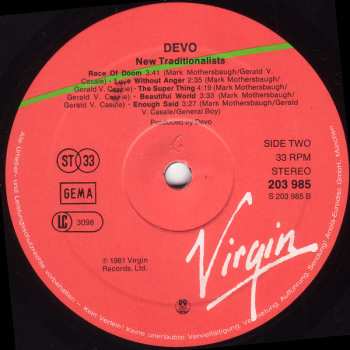 LP Devo: New Traditionalists 660810