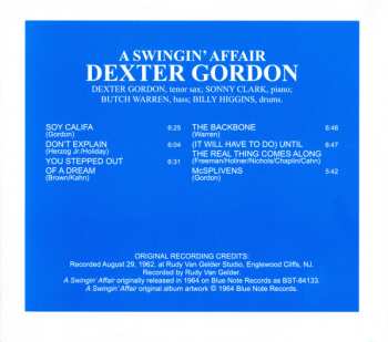 CD Dexter Gordon: A Swingin' Affair 607326