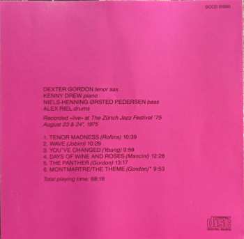 CD Dexter Gordon Quartet: Swiss Nights Vol 1 545408