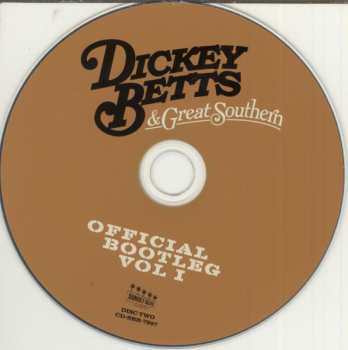 2CD Dickey Betts & Great Southern: Official Bootleg Vol I 648314