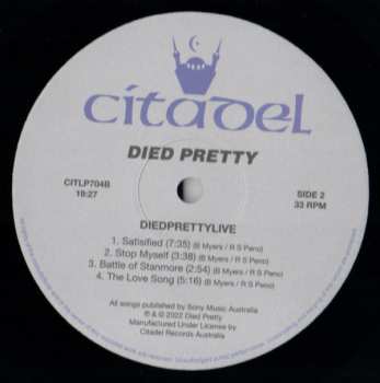 2LP Died Pretty: Live 549430