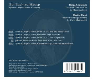 CD Diego Cantalupi: Bei Bach Zu Hause (Sylvius Leopold Weiss In Leipzig) 620537