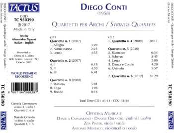 2CD Diego Conti: Quartetti Per Archi 556202