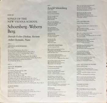 LP Dietrich Fischer-Dieskau: Lieder Der Neuen Wiener Schule . Songs Of The New Vienna School 561147