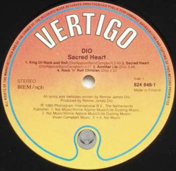 LP Dio: Sacred Heart 642385