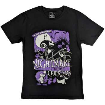 Merch Disney: Disney Unisex T-shirt: The Nightmare Before Christmas Welcome To Halloween Town (embellished) (small) S