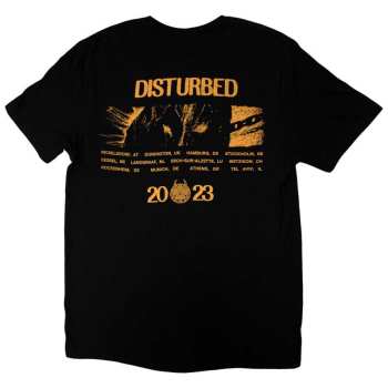 Merch Disturbed: Disturbed Unisex T-shirt: European Tour '23 Split Face (back Print & Ex-tour) (small) S