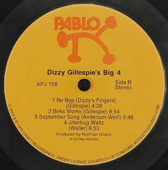 LP Dizzy Gillespie's Big 4: Dizzy Gillespie's Big 4 LTD | NUM 620261