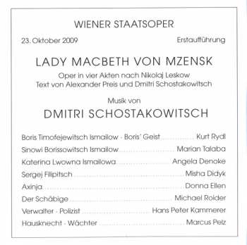 2CD Dmitri Shostakovich: Lady Macbeth Von Mzensk 294348