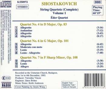 CD Dmitri Shostakovich: String Quartets (Complete) Volume 1 Nos. 4, 6 And 7 281256