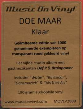 2LP Doe Maar: Klaar LTD | NUM | CLR 142318