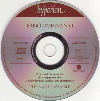 CD Ernst von Dohnányi: String Quartet No 3 · Serenade For String Trio · Sextet For Piano, Clarinet, Horn & String Trio 609351