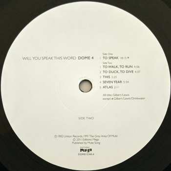 LP Dome: Dome 4 - Will You Speak This Word 78542