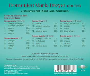 CD Domenico Maria Dreyer: 6 Sonatas For Oboe And Continuo 632514