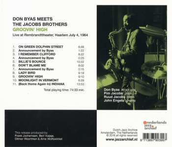 CD Don Byas: Groovin' High (Live In Haarlem 1964) 553540