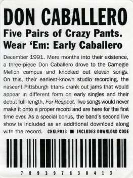 LP Don Caballero: Five Pairs Of Crazy Pants. Wear 'Em: Early Caballero 596630