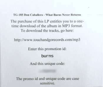 2LP Don Caballero: What Burns Never Returns 609533